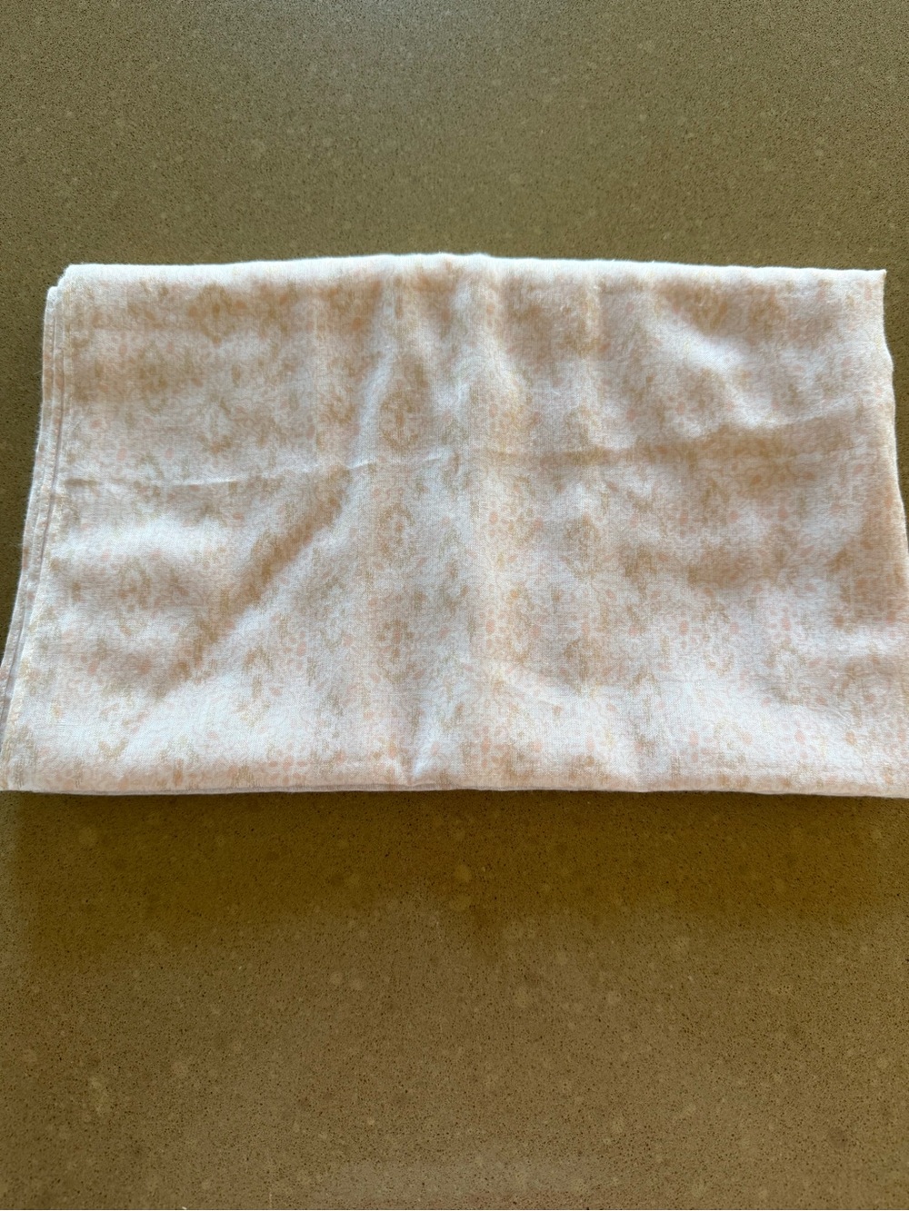 Abercrombie & Fitch Light Peach, gold and white  Floral Infinity Scarf